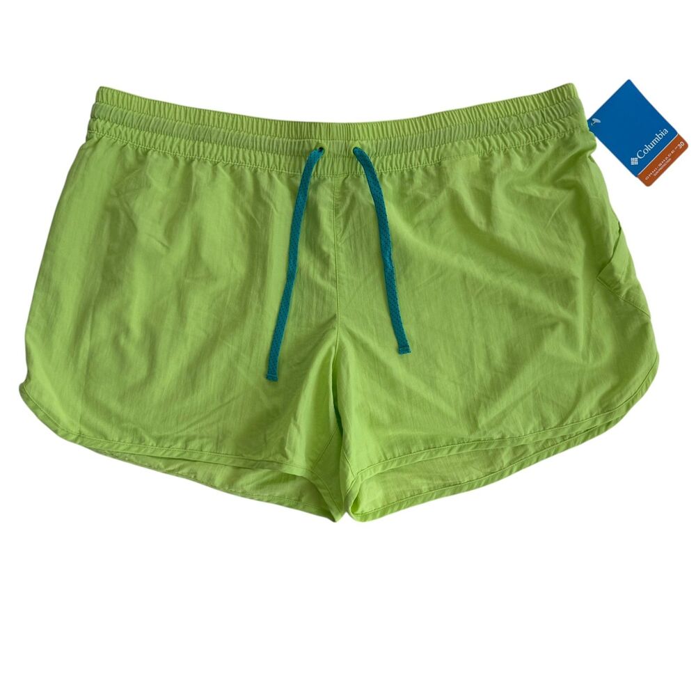 NWT Women's Columbia Endless Trail Short 4" Inseam‎ Size XL Neon Green